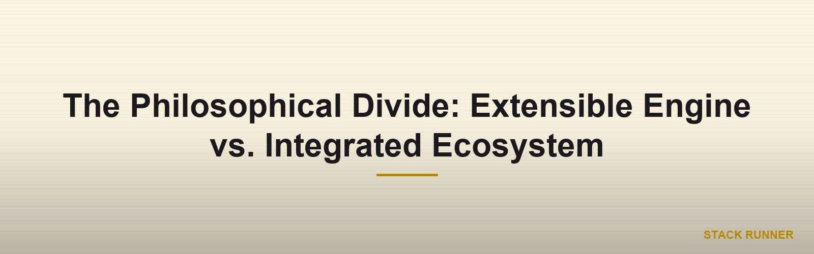The Philosophical Divide: Extensible Engine vs. Integrated Ecosystem