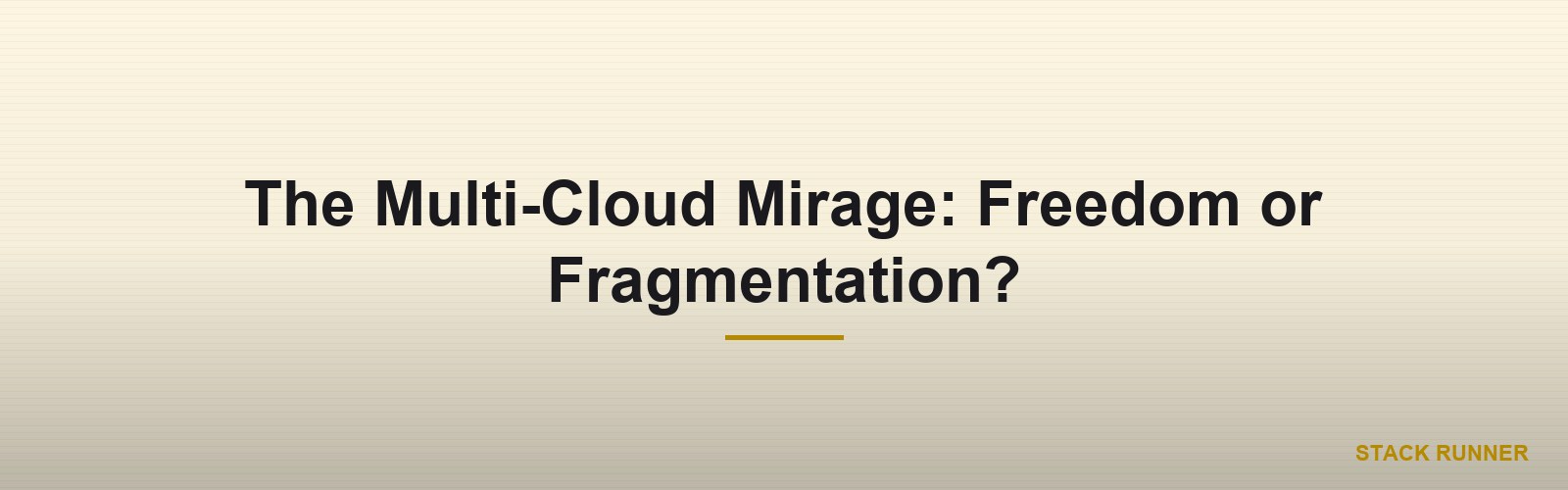 The Multi-Cloud Mirage: Freedom or Fragmentation?